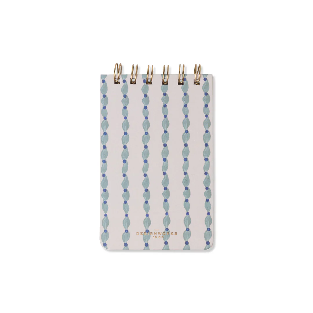 Tulip Twin Wire Notepad - Wavy Blue - Image 5