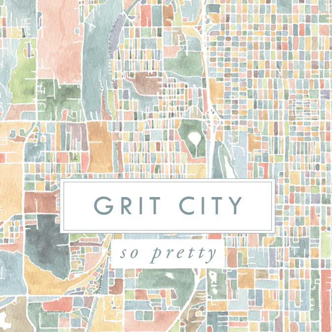 Turn of the Centuries - Grit City Tacoma Washington Watercolor Map Greeting Card - Image 3