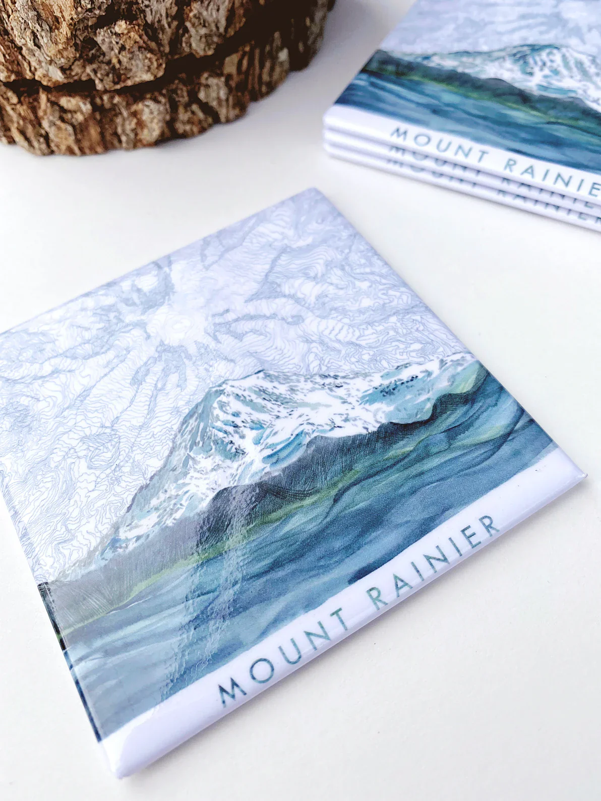 Turn of the Centuries - Mount Rainier Landscape + Topographical Magnet - Image 3