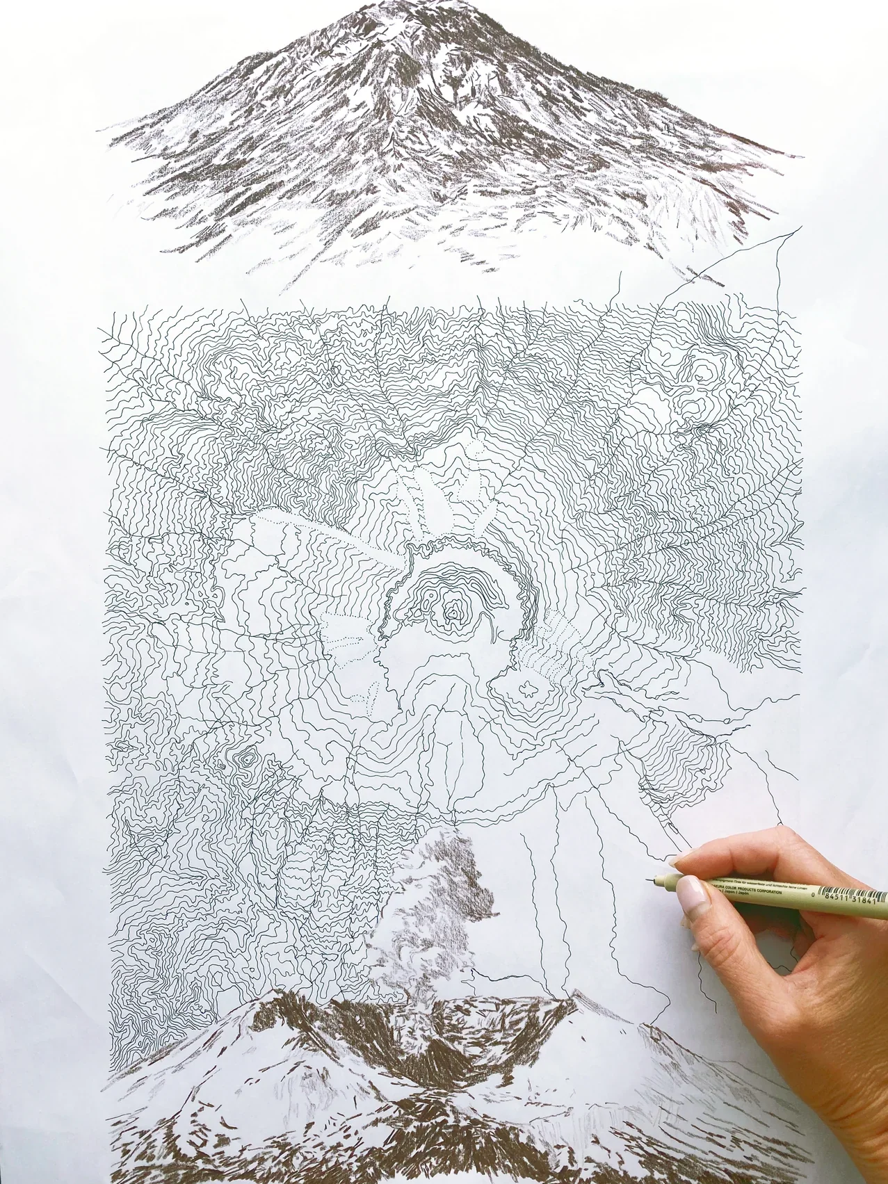 Turn of the Centuries - Mount St Helens Washington Topographical Map + Mountain Sketches - Image 5