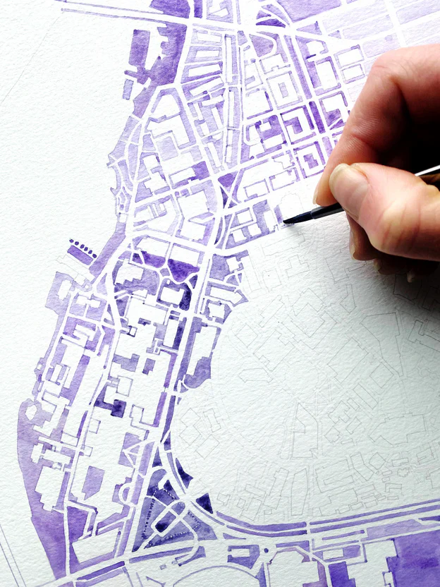 Turn of the Centuries - University of Washington Seattle Campus Map Postcard - Image 3