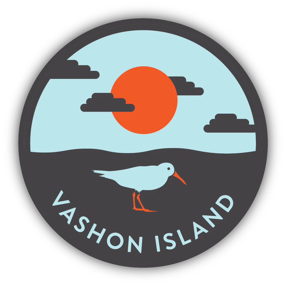 Vashon Sandpiper Circle ND Sticker