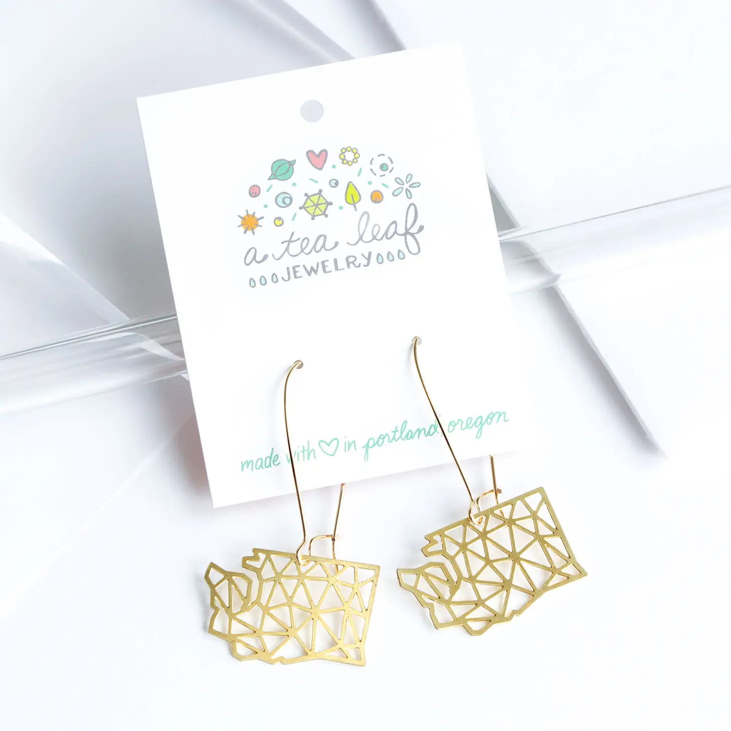 Washington State Geometric Earrings
