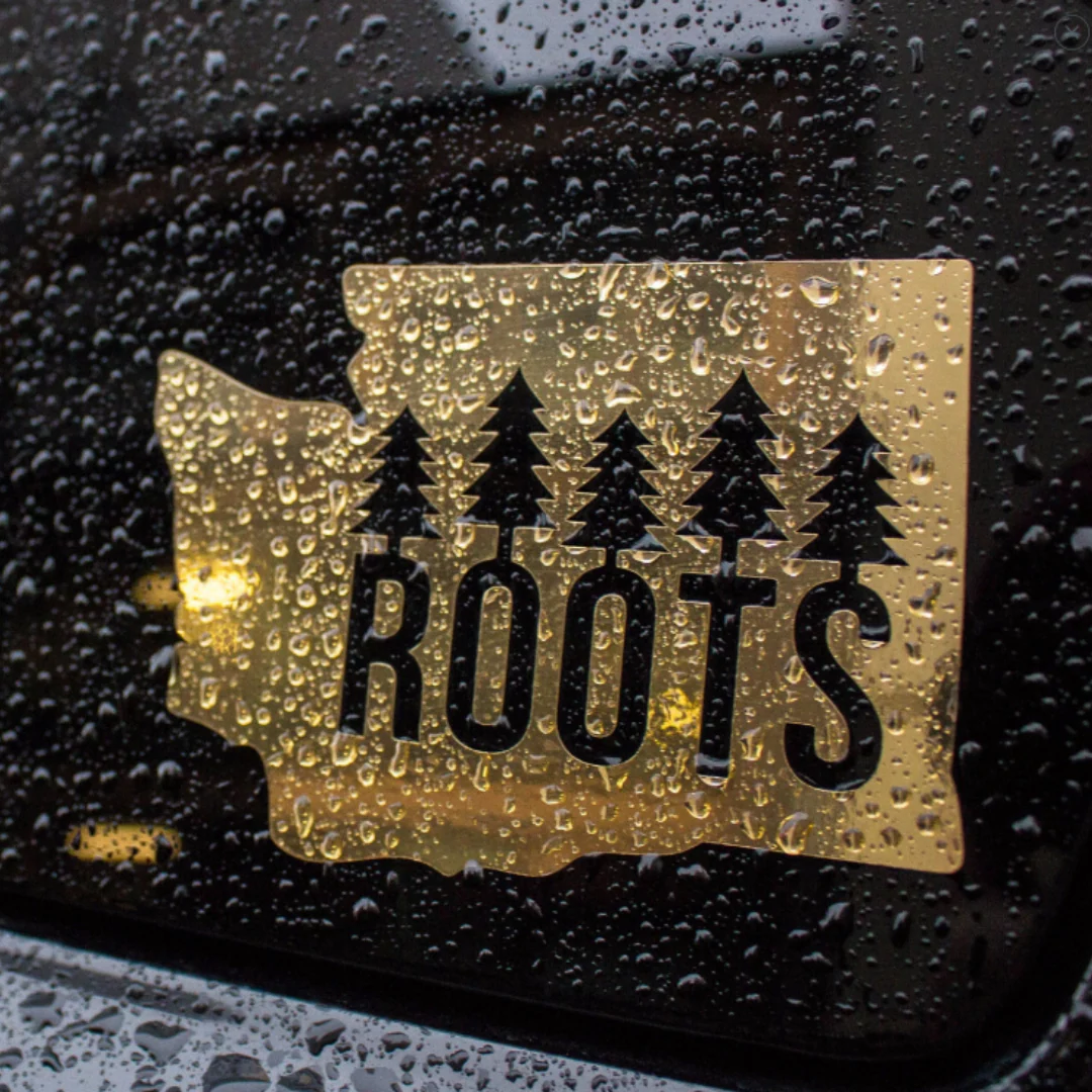 Washington Roots Diecut Sticker Gold Foil - Image 2