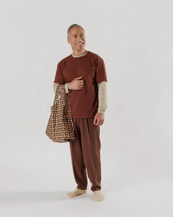 Baggu Standard Bag - Wavy Gingham Peach - Image 2