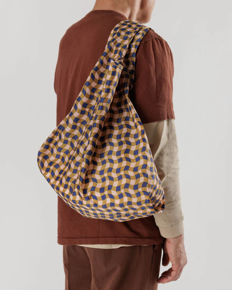 Baggu Standard Bag - Wavy Gingham Peach - Image 3