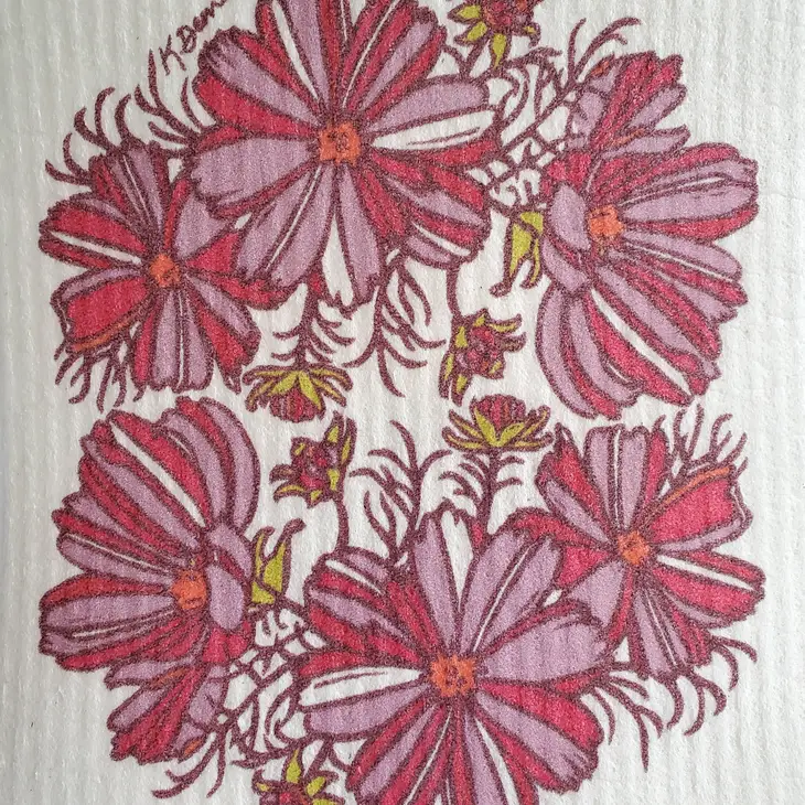 Swedish Dishcloth Ecofriendly Towel - Cosmos Design - Image 3
