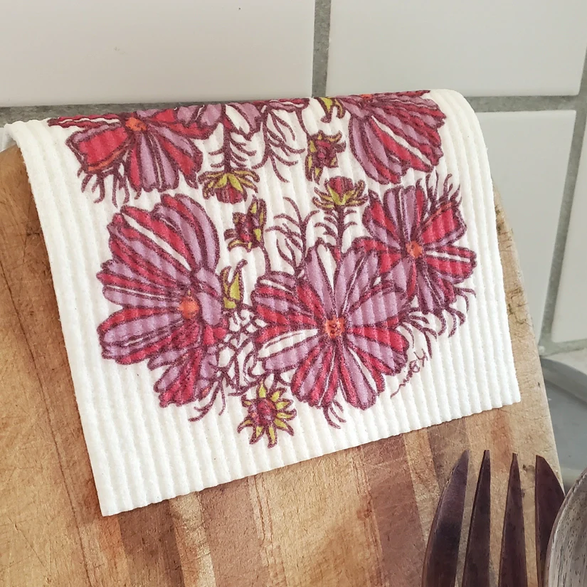 Swedish Dishcloth Ecofriendly Towel - Cosmos Design - Image 4