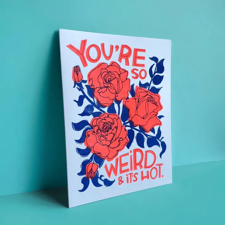 Weird Love Letterpress Card - Image 2