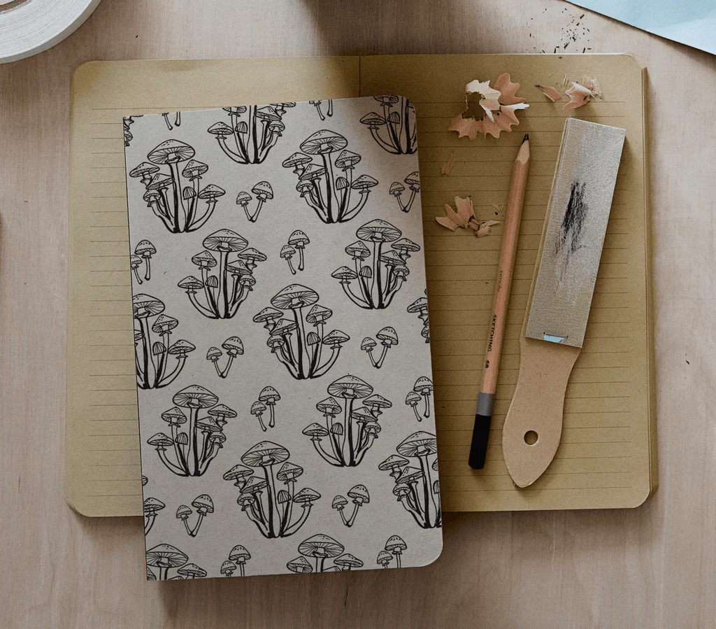 Wild Mushrooms Kraft Layflat Notebook-Lined - Image 2