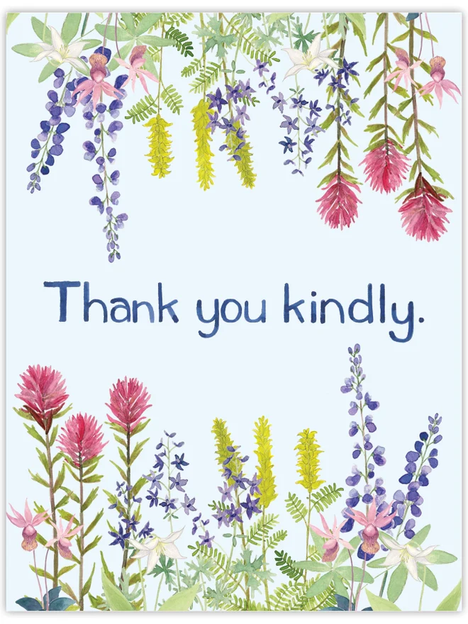 Wildflowers Thank You Card - Image 2