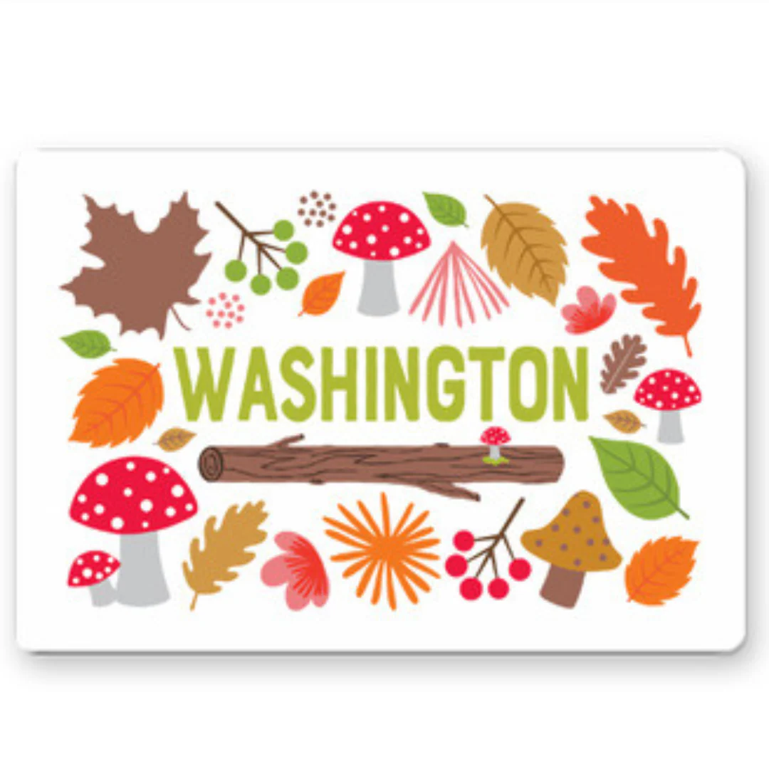 Woodland Washington - Metal Magnet