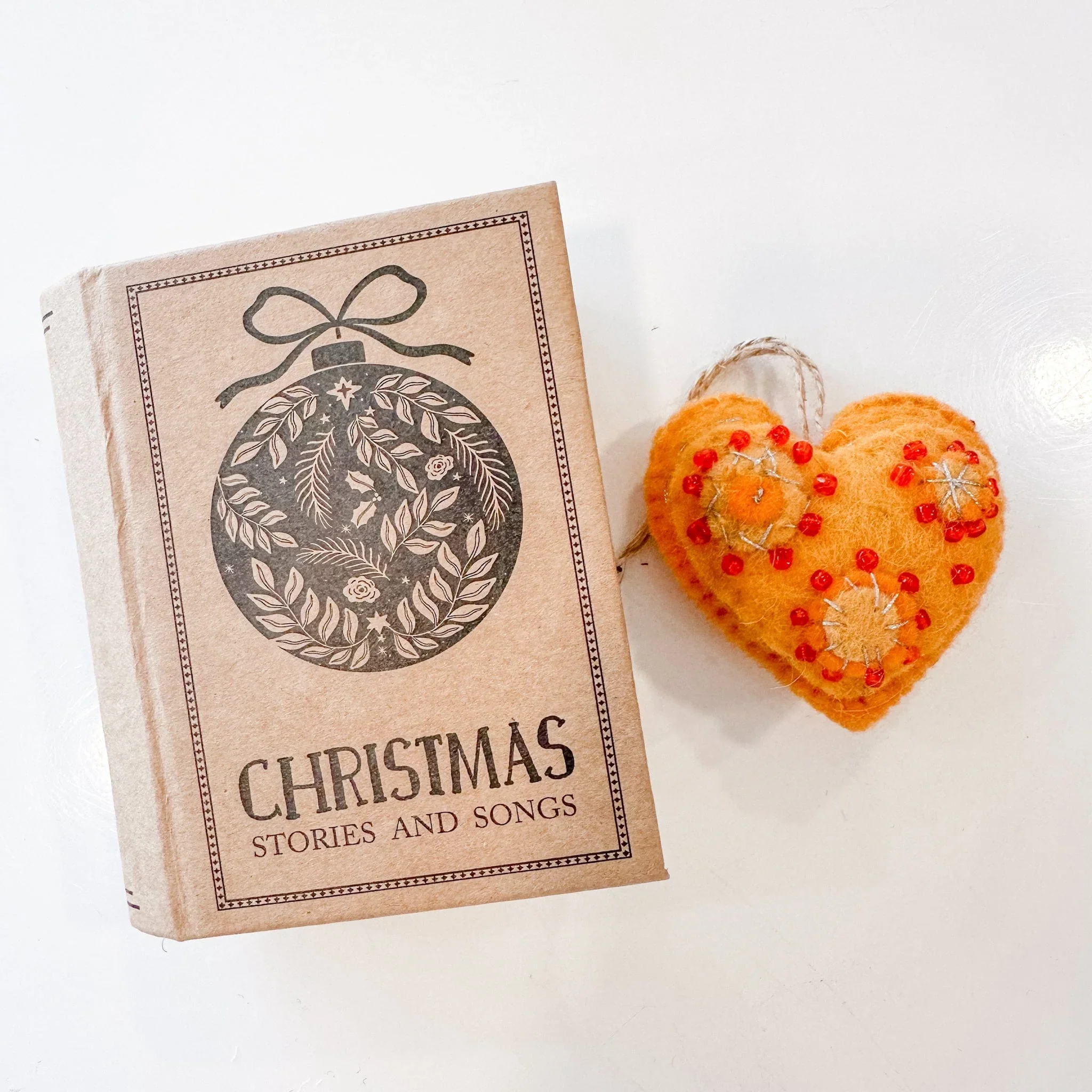 Wool Felt Heart Ornament in Decorative Box - Image 6