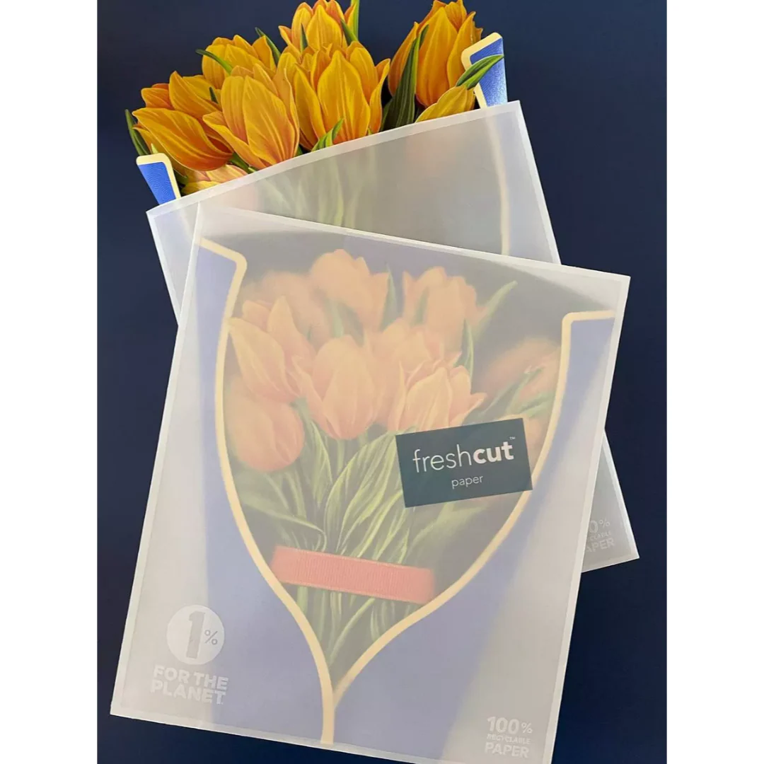 Yellow Tulips FreshCut Paper Card - Image 3